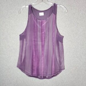 Lululemon Women Activewear Top 4 Purple Sculpt Tank Brushed Dye Sleeveless